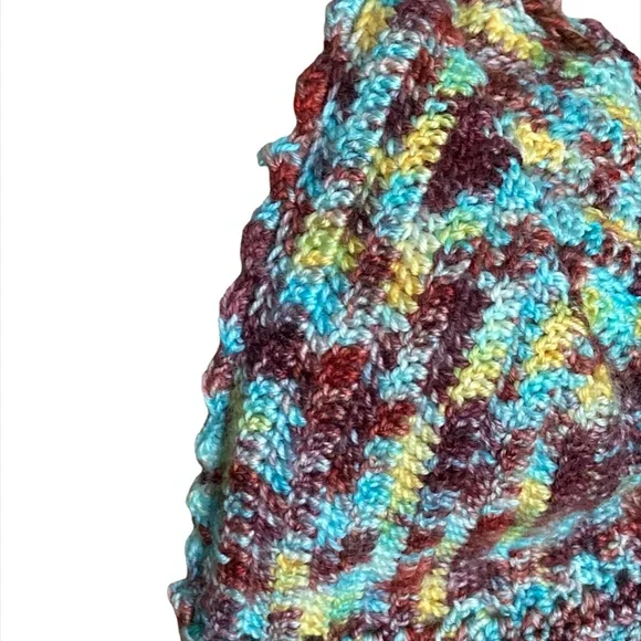 OOAK Tie Dye Crochet Crop Top Handmade Adjustable One Size fits S-L - Picture 9 of 16